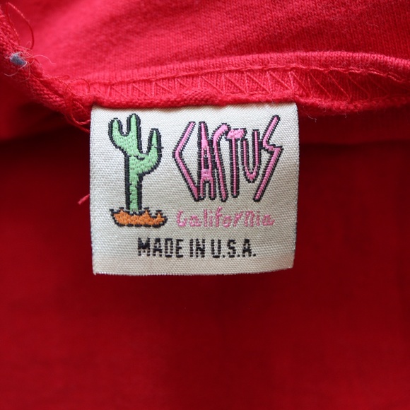 Vintage Red Short Sleeve Boxy T-Shirt - Picture 6 of 7